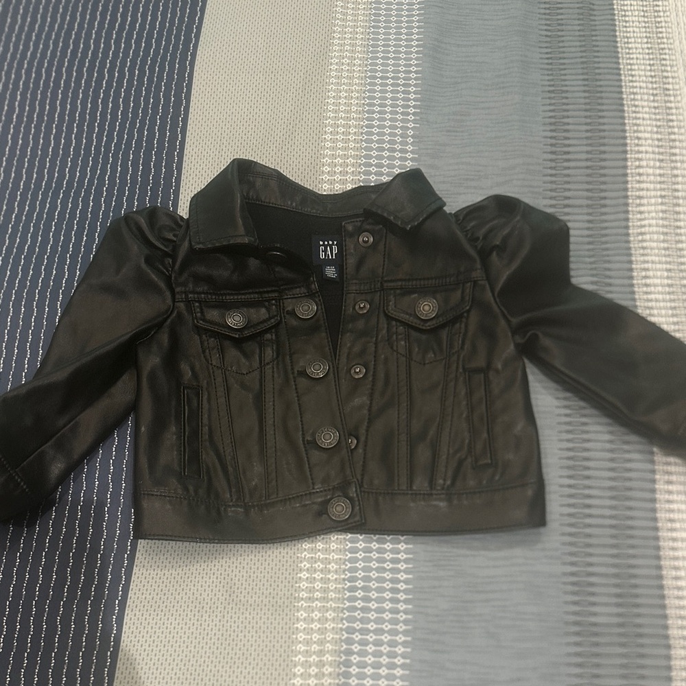 GAP Kids Black leather Jacket